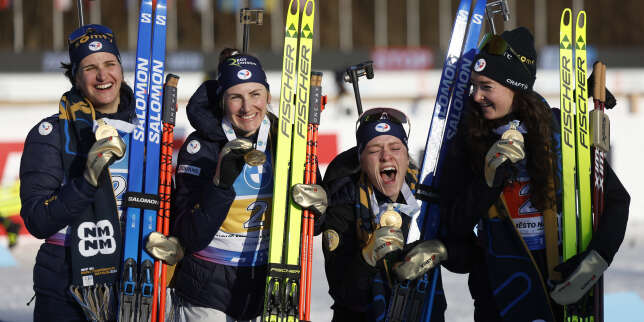 Biathlon léquipe de France soffre son premier titre mondial sur le