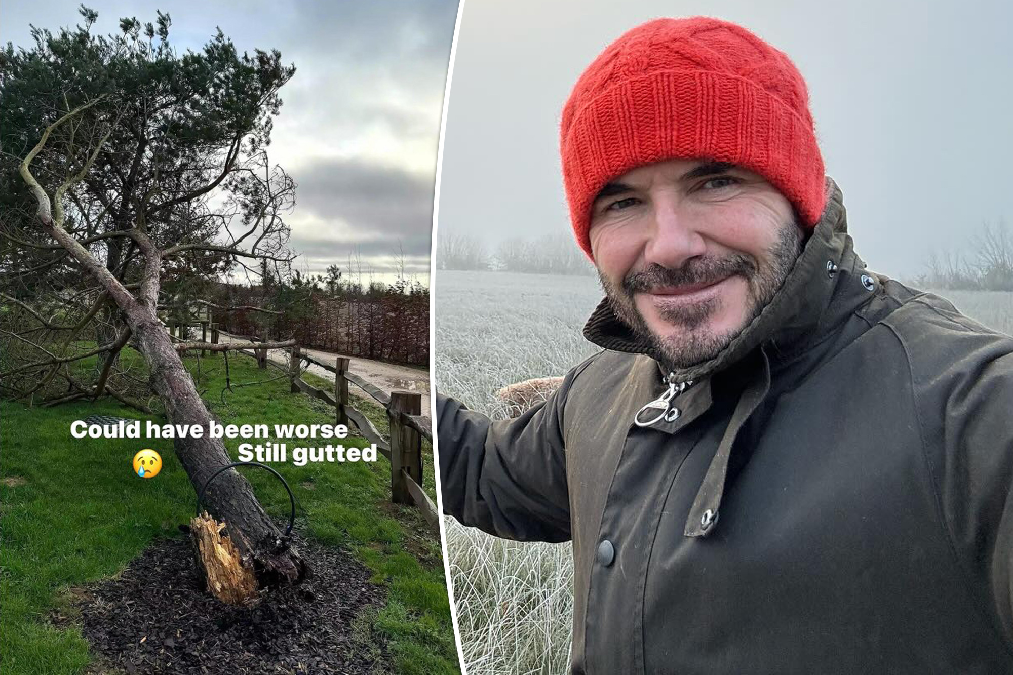 ‘Gutted’ David Beckham reveals storm damage to his UK family home